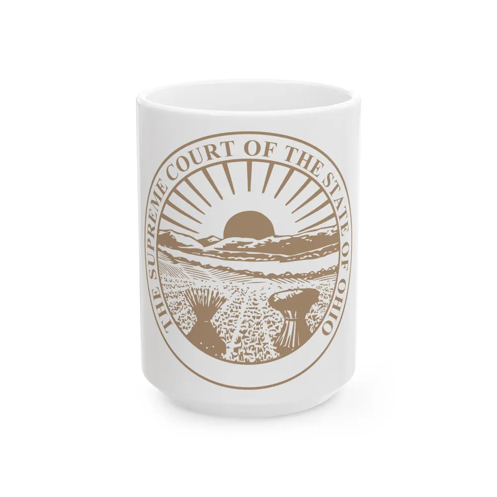 Seal of the Supreme Court of Ohio - White Coffee Mug-15oz-Go Mug Yourself