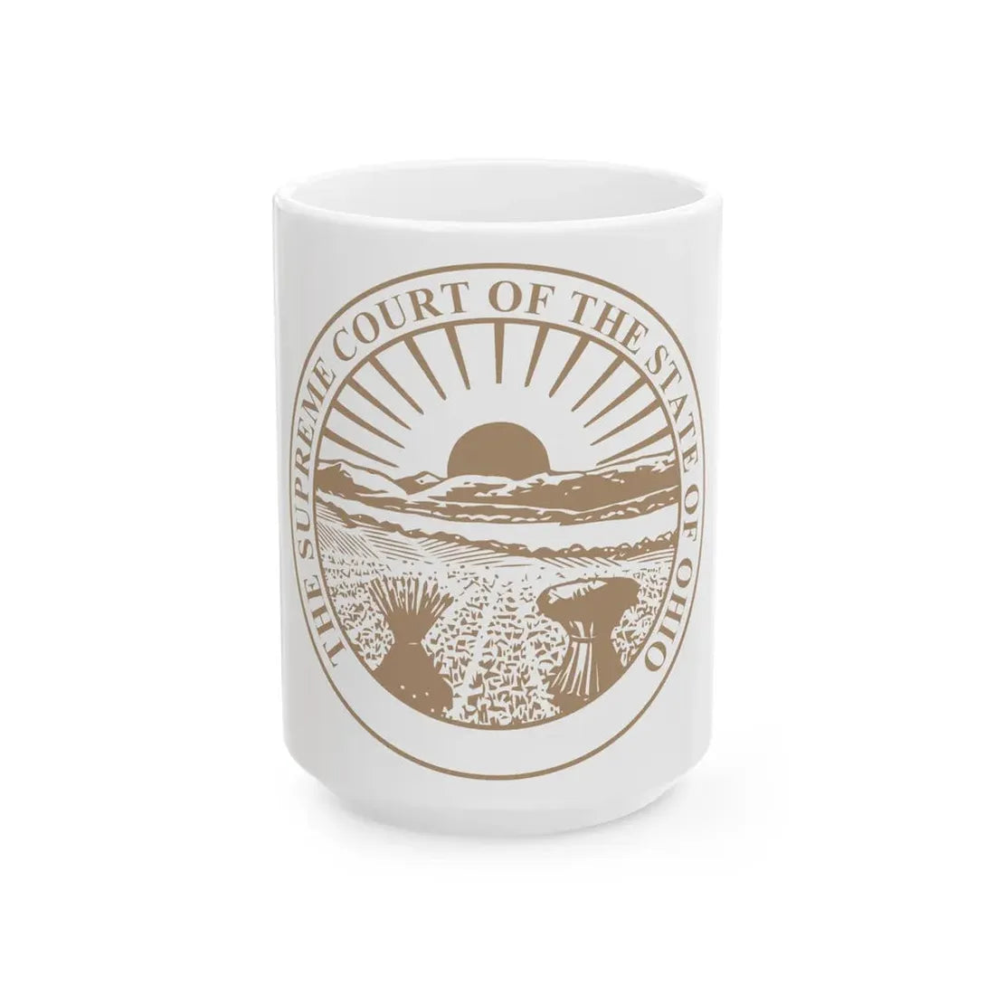 Seal of the Supreme Court of Ohio - White Coffee Mug 15oz - Go Mug Yourself