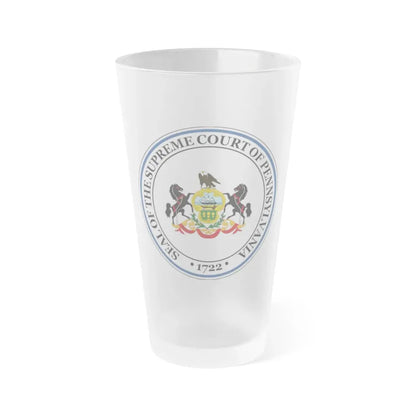 Seal of the Supreme Court of Pennsylvania - Frosted Pint Glass 16oz 16oz Frosted - Go Mug Yourself