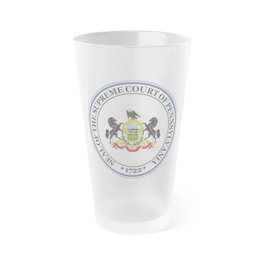 Seal of the Supreme Court of Pennsylvania - Frosted Pint Glass 16oz 16oz Frosted - Go Mug Yourself