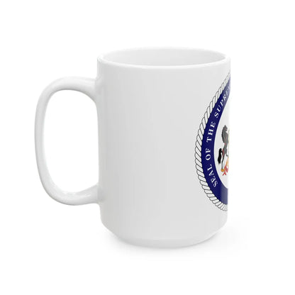 Seal of the Supreme Court of Pennsylvania v2 - White Coffee Mug-Go Mug Yourself