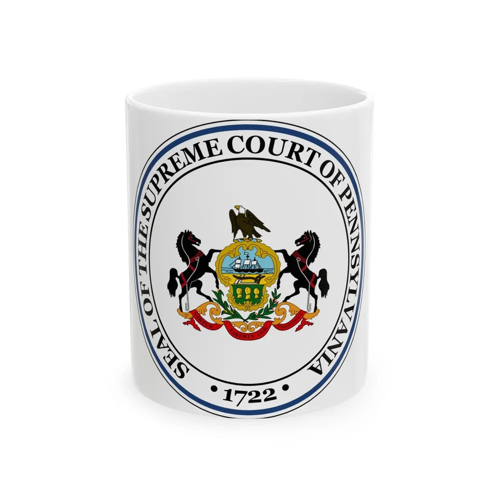 Seal of the Supreme Court of Pennsylvania - White Coffee Mug-11oz-Go Mug Yourself