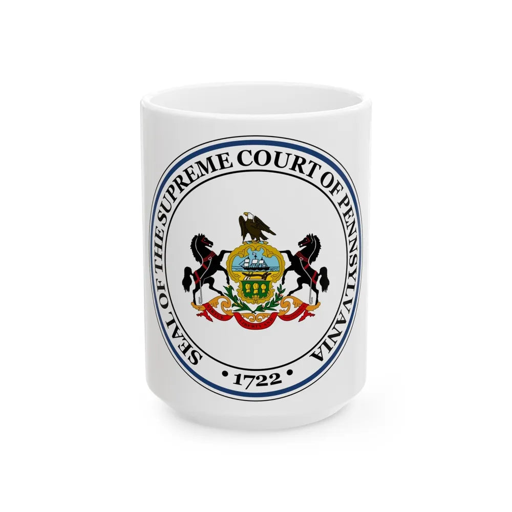 Seal of the Supreme Court of Pennsylvania - White Coffee Mug-15oz-Go Mug Yourself