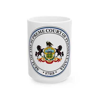 Seal of the Supreme Court of Pennsylvania - White Coffee Mug-15oz-Go Mug Yourself