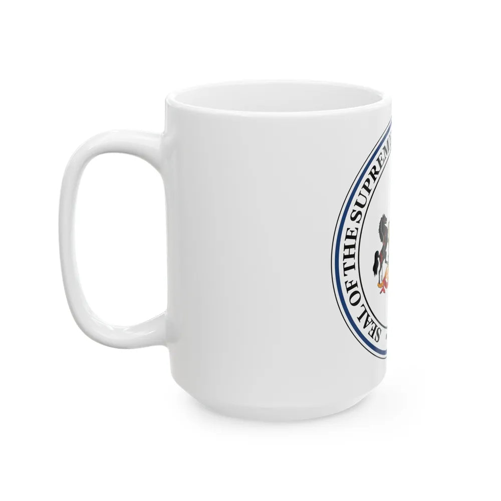 Seal of the Supreme Court of Pennsylvania - White Coffee Mug-Go Mug Yourself