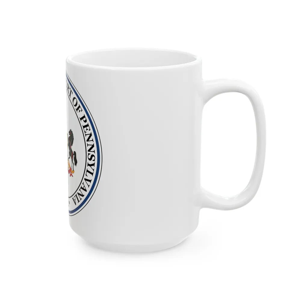 Seal of the Supreme Court of Pennsylvania - White Coffee Mug-Go Mug Yourself