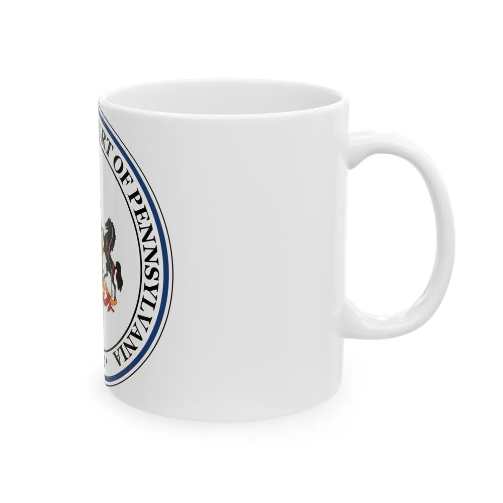 Seal of the Supreme Court of Pennsylvania - White Coffee Mug-Go Mug Yourself