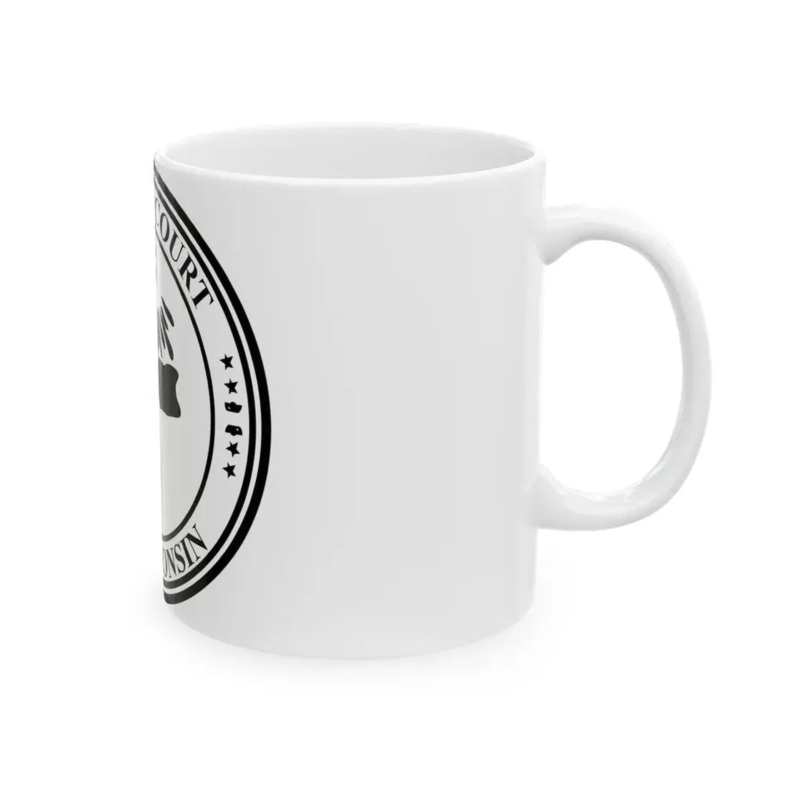Seal of the Supreme Court of Wisconsin - White Coffee Mug - Go Mug Yourself