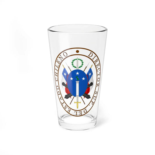 Seal of the Supreme Director of Chile (Chile) (Coat of Arms) Pint Glass 16oz 16oz - Go Mug Yourself
