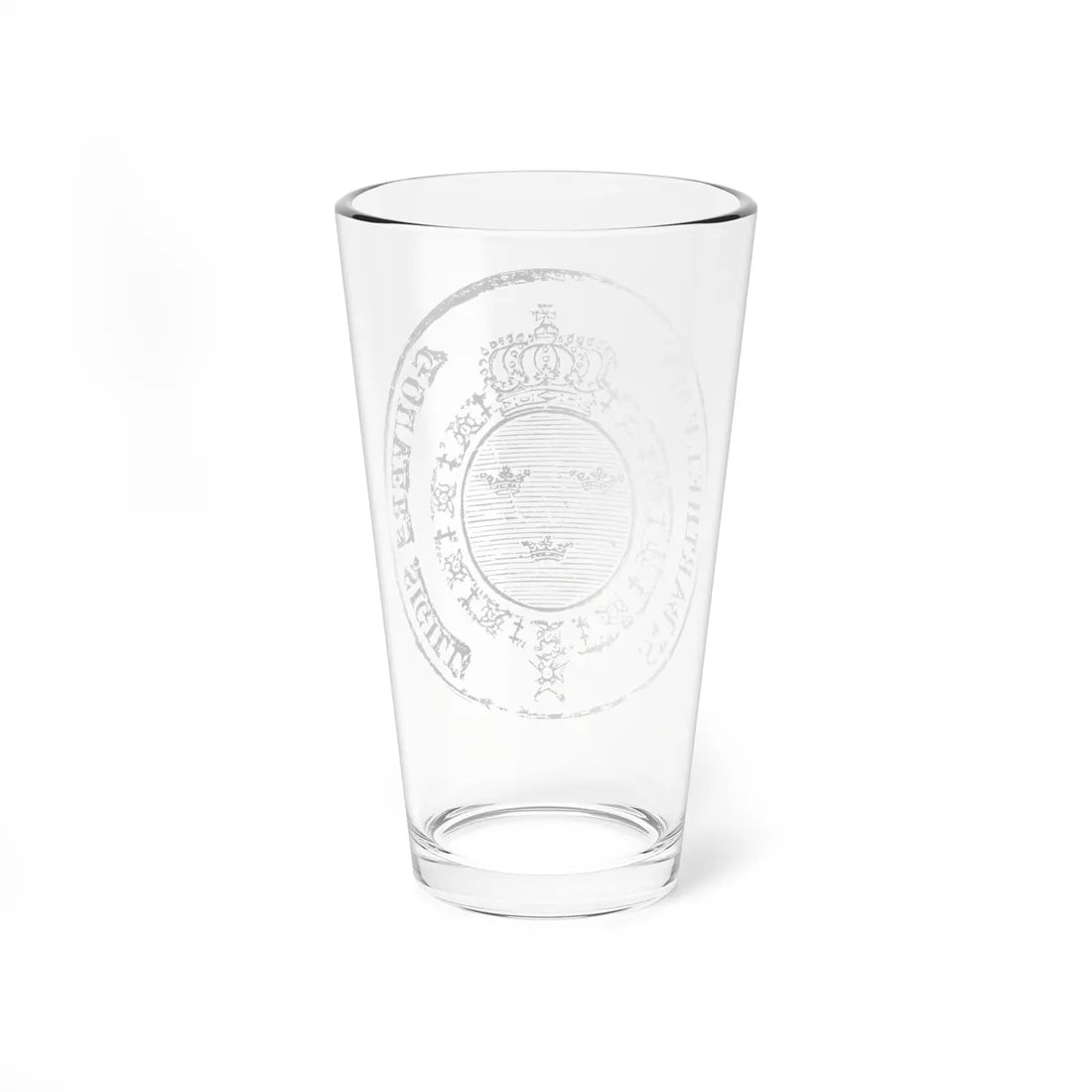 Seal of the Swedish colony of Saint Barthélemy 1784-1877 (Sweden) (Coat of Arms) Pint Glass 16oz - Go Mug Yourself