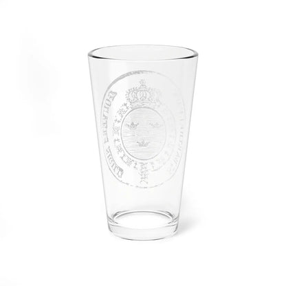 Seal of the Swedish colony of Saint Barthélemy 1784-1877 (Sweden) (Coat of Arms) Pint Glass 16oz - Go Mug Yourself