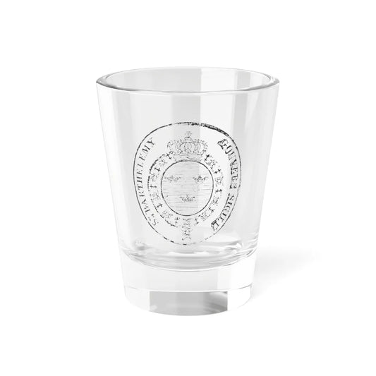 Seal of the Swedish colony of Saint Barthélemy 1784-1877 (Sweden) (Coat of Arms) Shot Glass 1.5oz 1.5oz - Go Mug Yourself