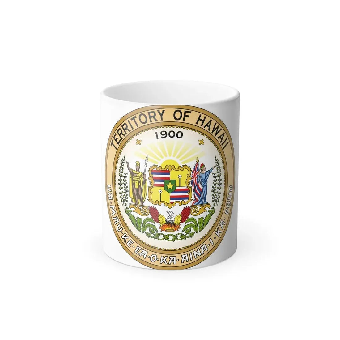 Seal of the Territory of Hawaii - Color Changing Coffee Mug 11oz - Go Mug Yourself