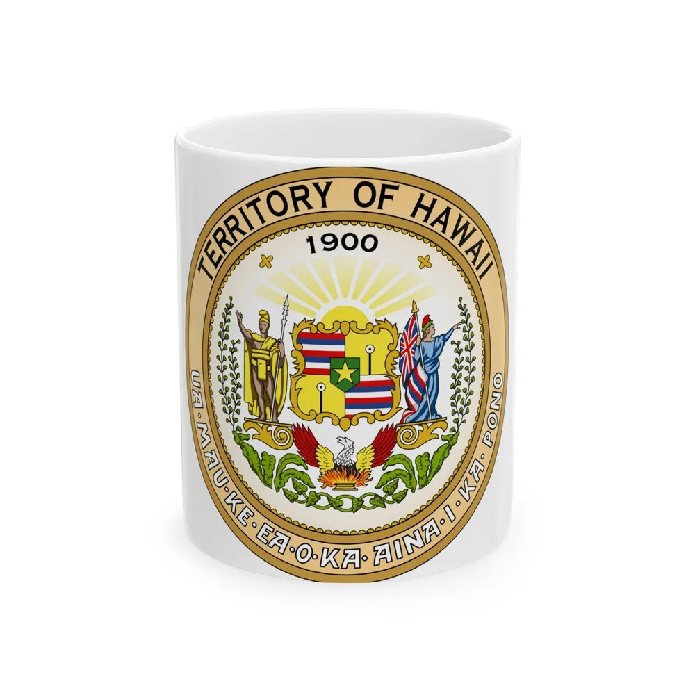 Seal of the Territory of Hawaii - White Coffee Mug-11oz-Go Mug Yourself