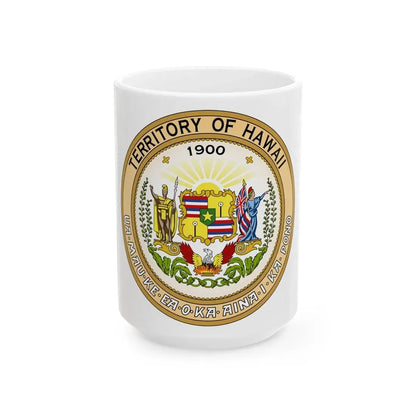 Seal of the Territory of Hawaii - White Coffee Mug 15oz - Go Mug Yourself