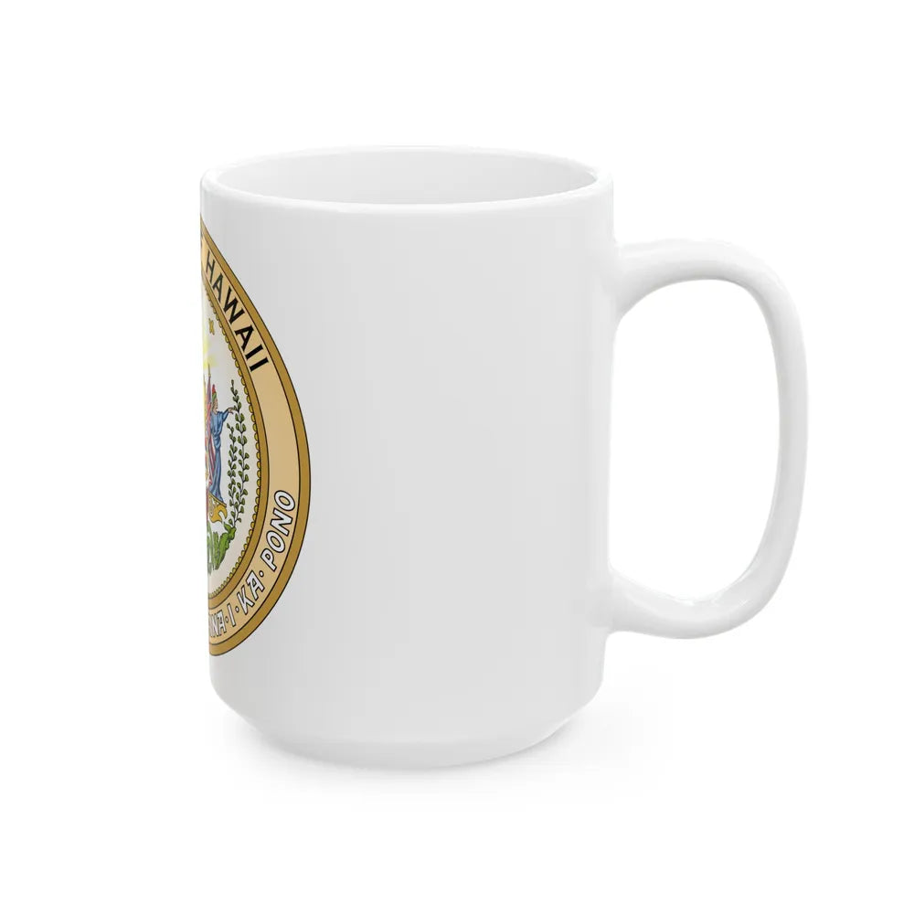 Seal of the Territory of Hawaii - White Coffee Mug-Go Mug Yourself