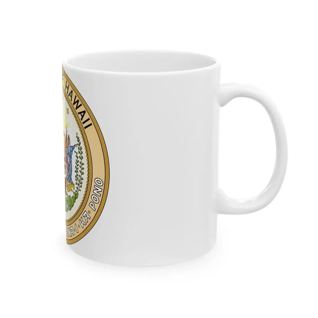 Seal of the Territory of Hawaii - White Coffee Mug - Go Mug Yourself