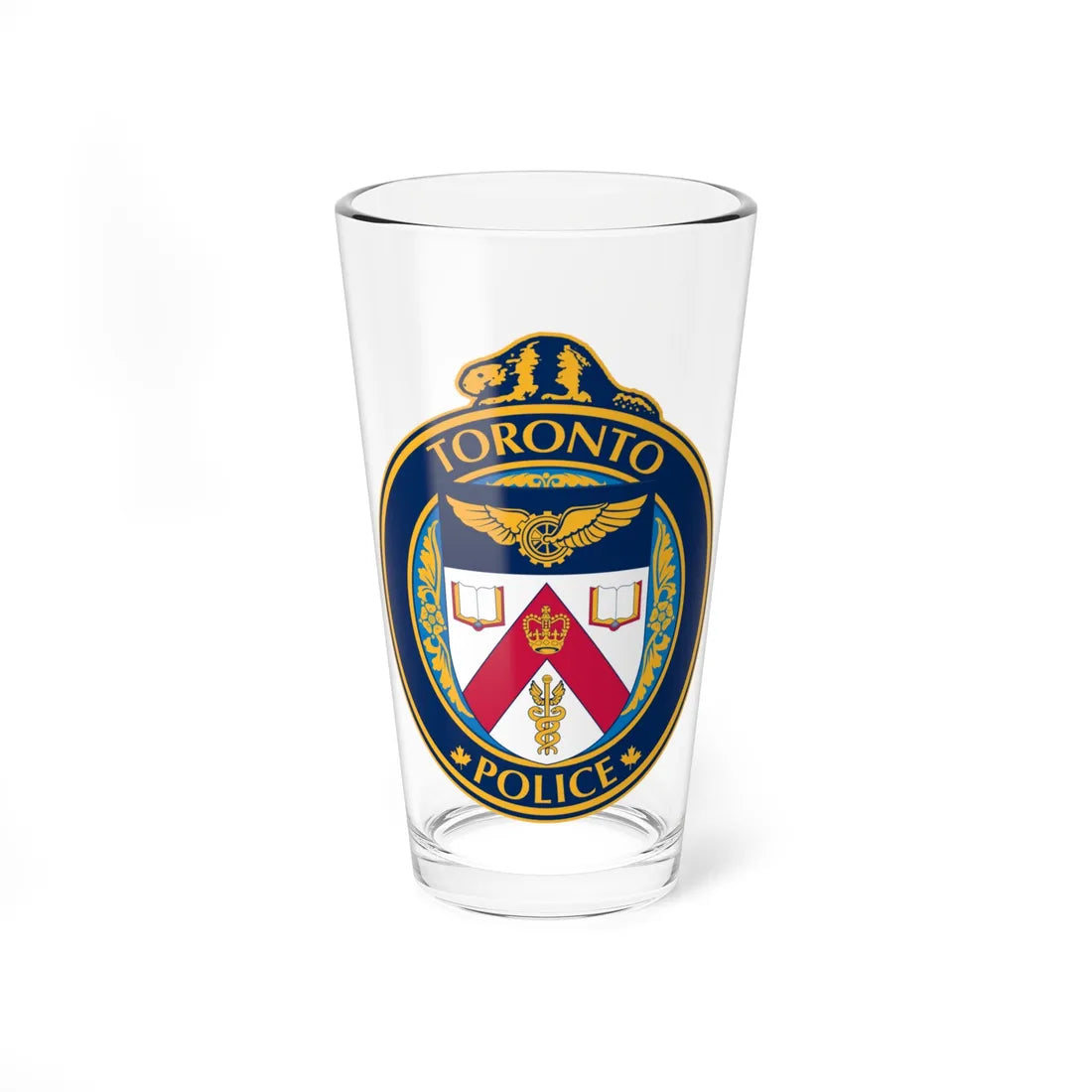 Seal of the Toronto Police Service (Canada) (Coat of Arms) Pint Glass 16oz 16oz - Go Mug Yourself