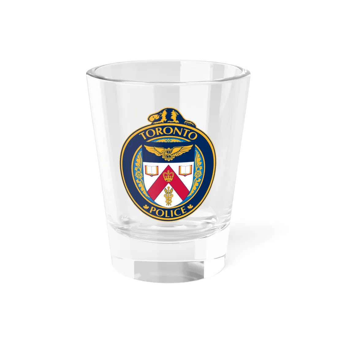 Seal of the Toronto Police Service (Canada) (Coat of Arms) Shot Glass 1.5oz 1.5oz - Go Mug Yourself