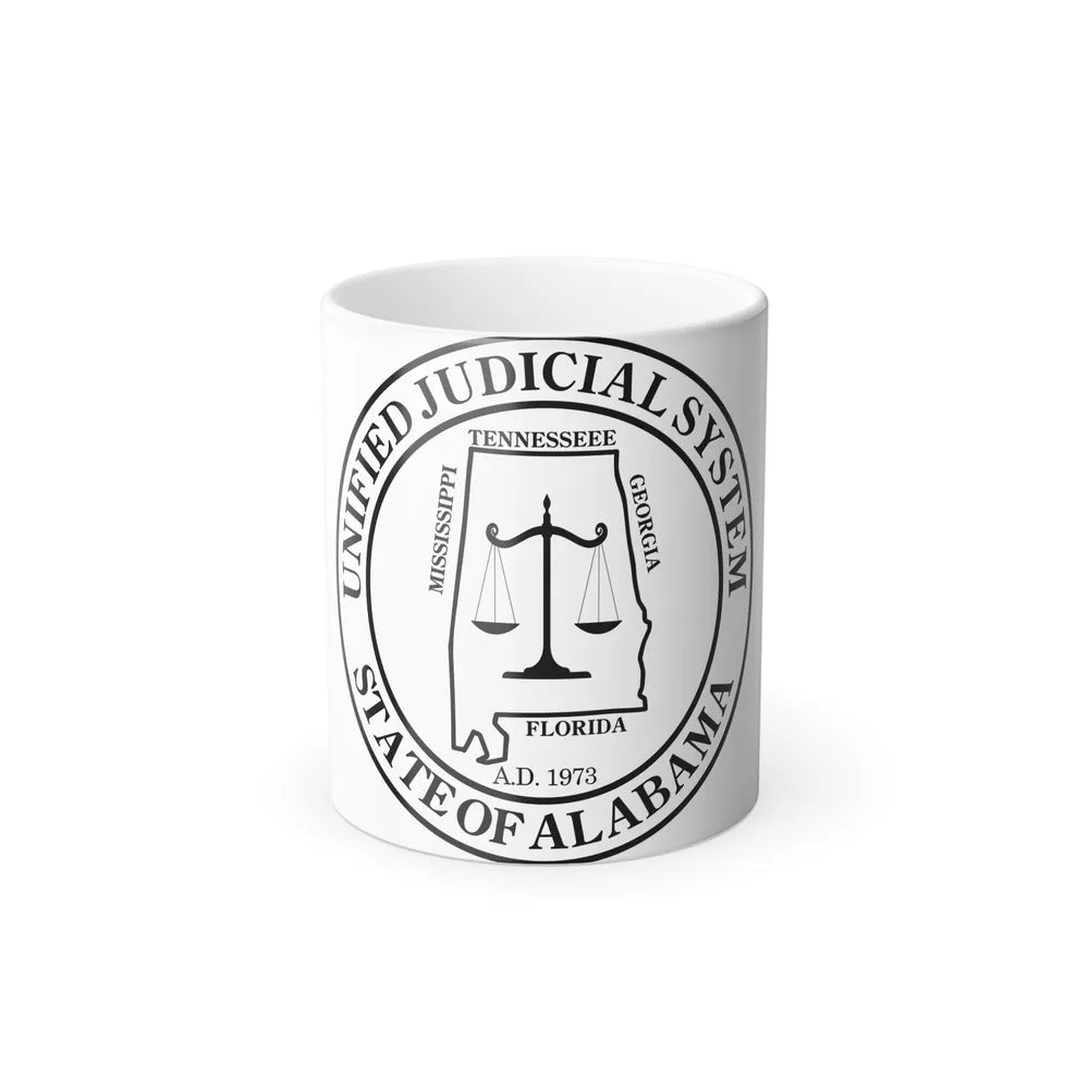 Seal of the Unified Judicial System of Alabama - Color Changing Mug 11oz-11oz-Go Mug Yourself