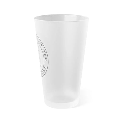 Seal of the Unified Judicial System of Alabama - Frosted Pint Glass 16oz-Go Mug Yourself