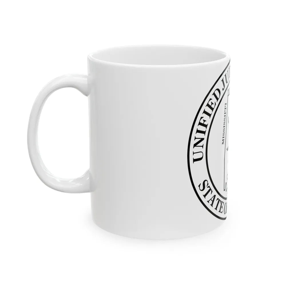 Seal of the Unified Judicial System of Alabama - White Coffee Mug-Go Mug Yourself