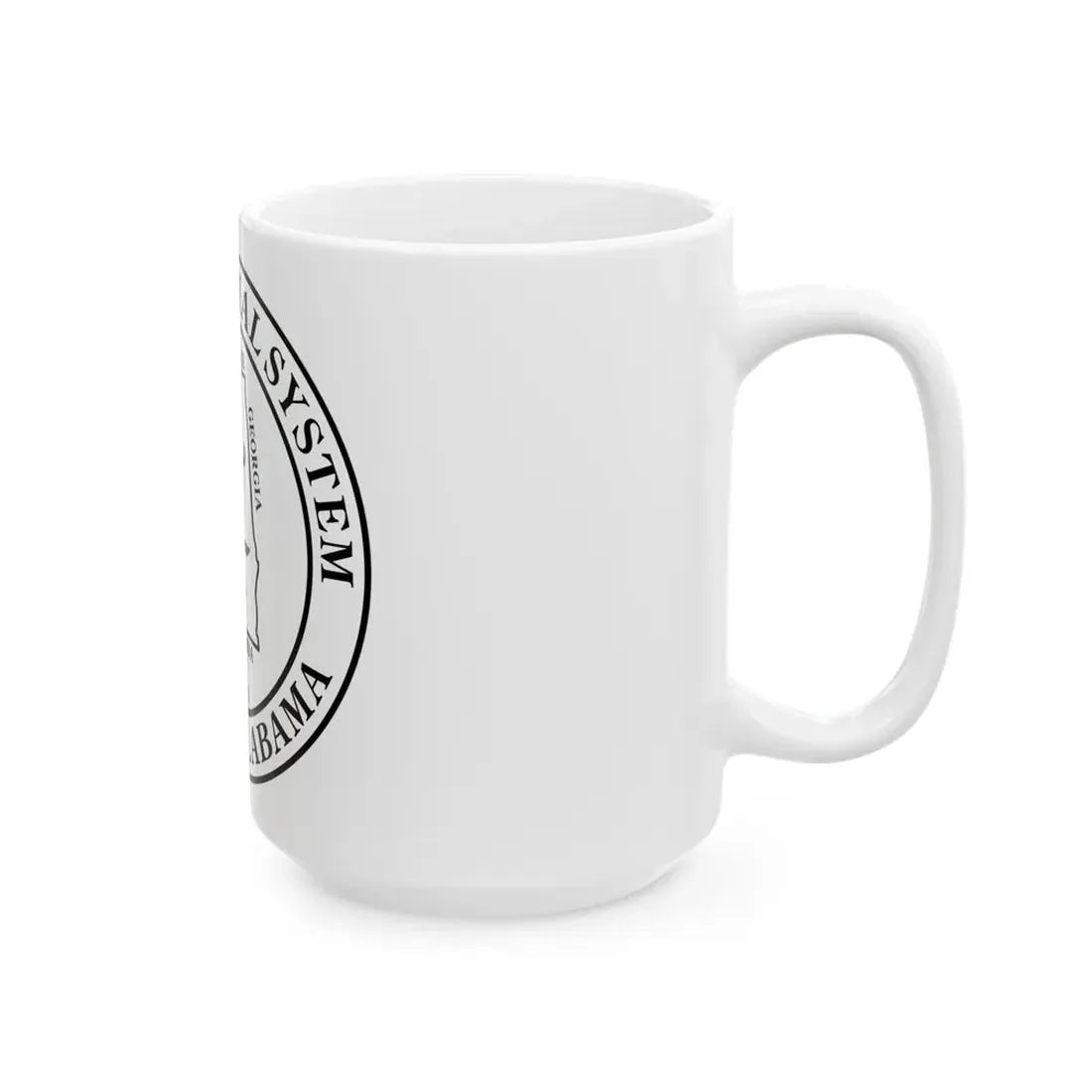 Seal of the Unified Judicial System of Alabama - White Coffee Mug - Go Mug Yourself