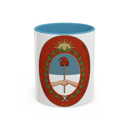 Seal of the United Provinces of the Rio de la Plata - Accent Coffee Mug 11oz Light Blue - Go Mug Yourself