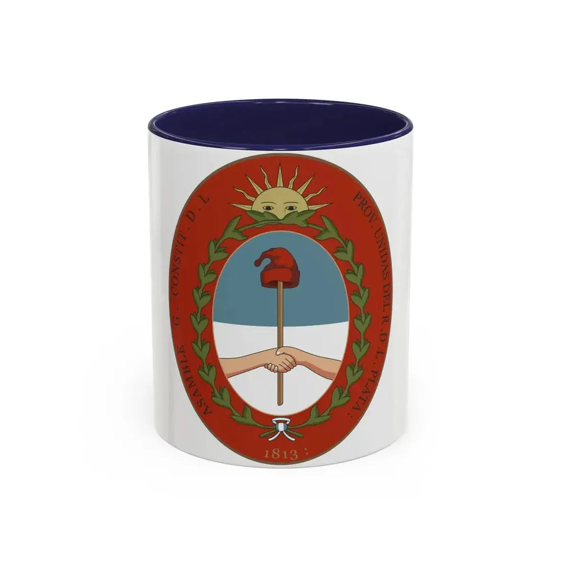 Seal of the United Provinces of the Rio de la Plata - Accent Coffee Mug 11oz Navy - Go Mug Yourself