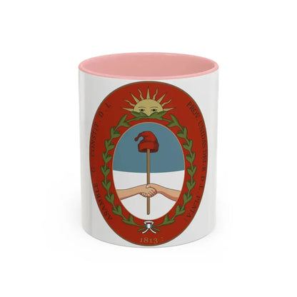 Seal of the United Provinces of the Rio de la Plata - Accent Coffee Mug 11oz Pink - Go Mug Yourself