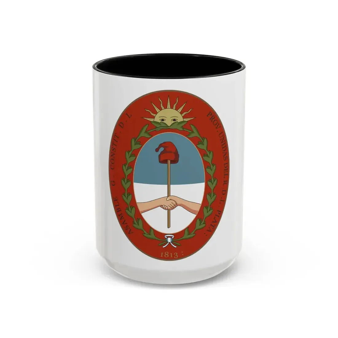 Seal of the United Provinces of the Rio de la Plata - Accent Coffee Mug 15oz Black - Go Mug Yourself