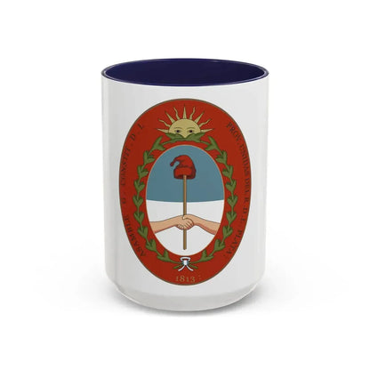 Seal of the United Provinces of the Rio de la Plata - Accent Coffee Mug 15oz Navy - Go Mug Yourself