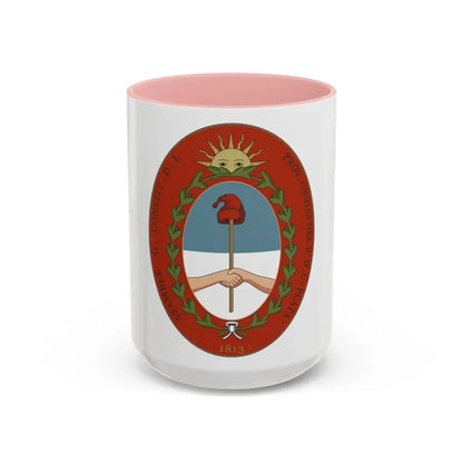 Seal of the United Provinces of the Rio de la Plata - Accent Coffee Mug 15oz Pink - Go Mug Yourself