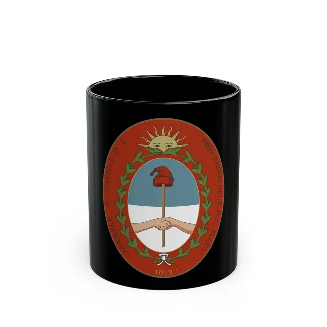 Seal of the United Provinces of the Rio de la Plata - Black Coffee Mug 11oz - Go Mug Yourself