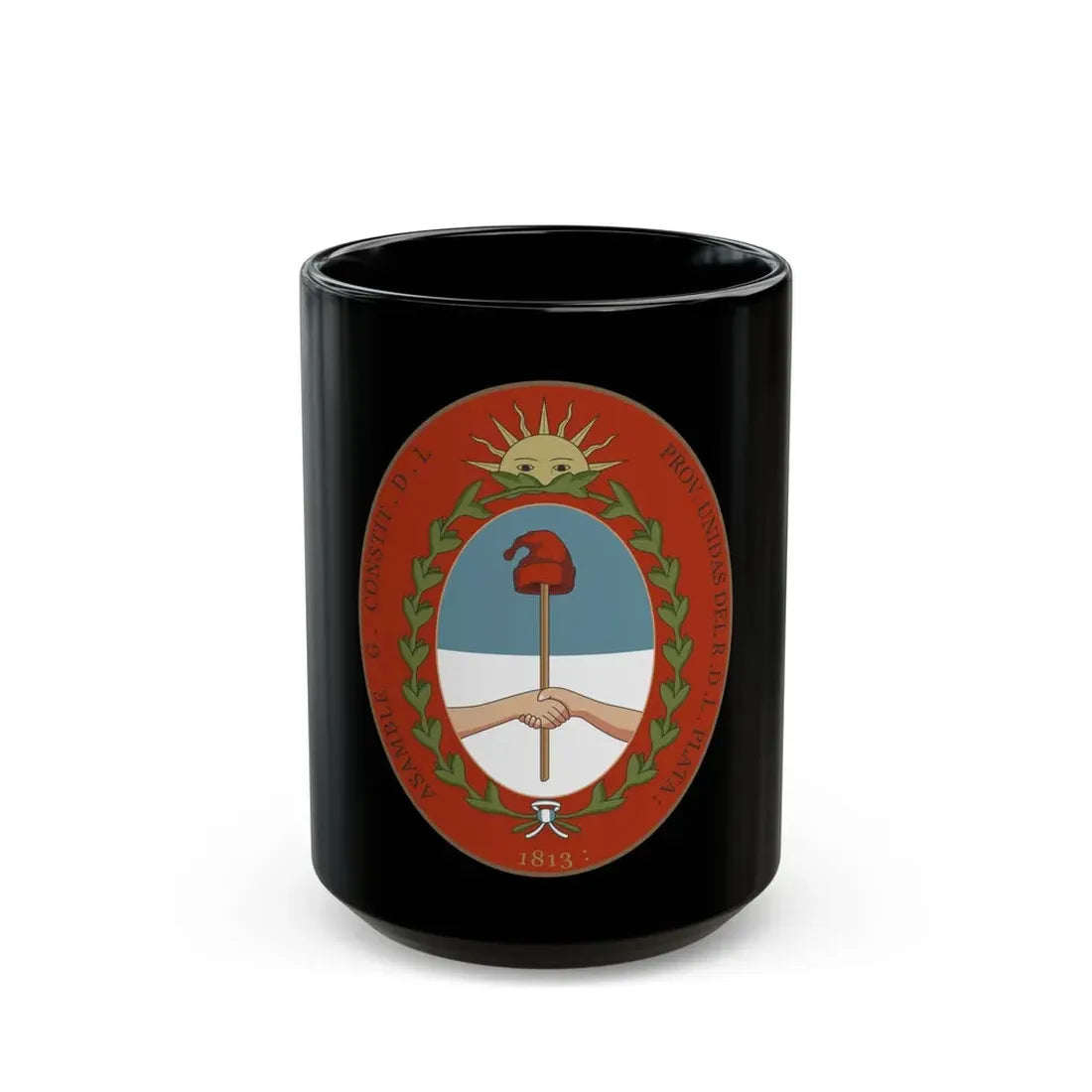 Seal of the United Provinces of the Rio de la Plata - Black Coffee Mug 15oz - Go Mug Yourself
