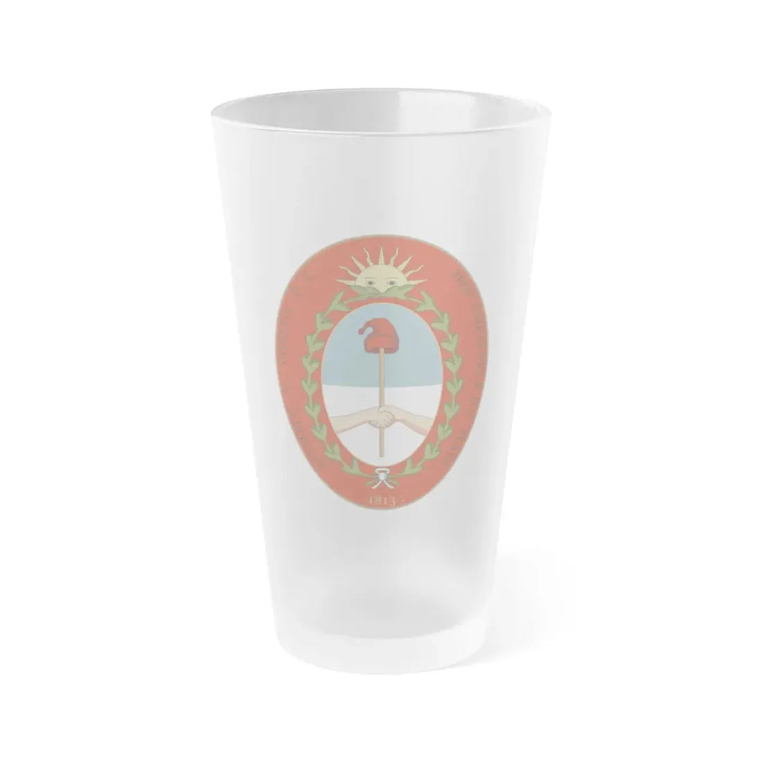 Seal of the United Provinces of the Rio de la Plata - Frosted Pint Glass 16oz 16oz Frosted - Go Mug Yourself