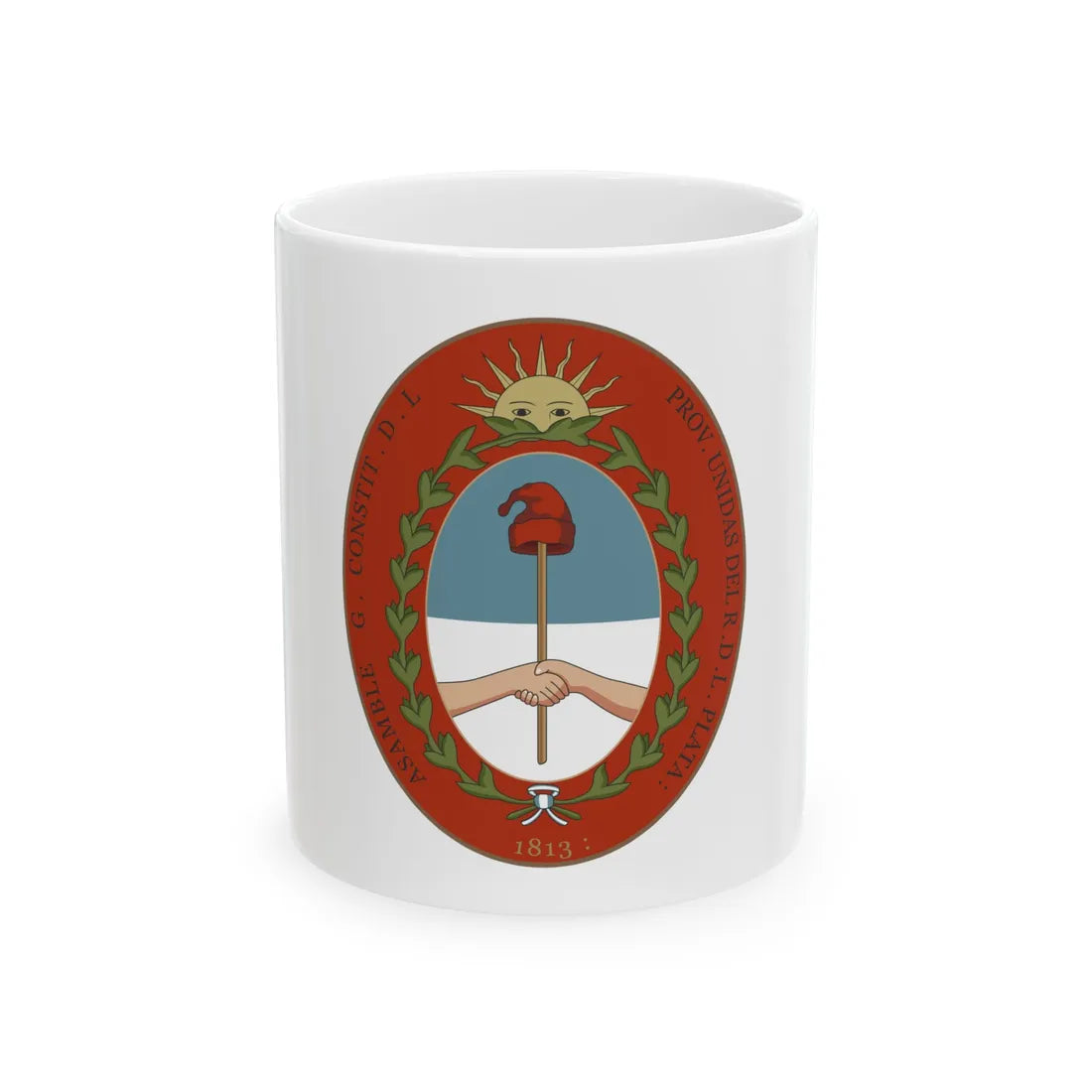 Seal of the United Provinces of the Rio de la Plata - White Coffee Mug 11oz - Go Mug Yourself
