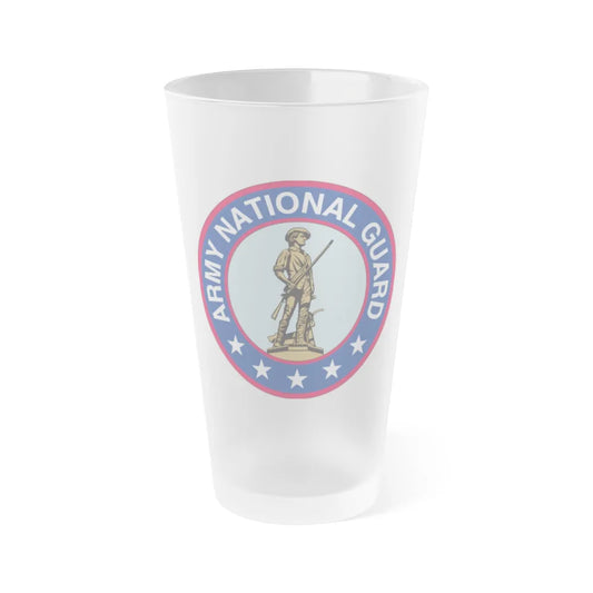 Seal of the United States Army National Guard - Frosted Pint Glass 16oz-Go Mug Yourself