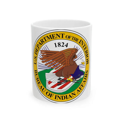 Seal of the United States Bureau of Indian Affairs - White Coffee Mug-11oz-Go Mug Yourself