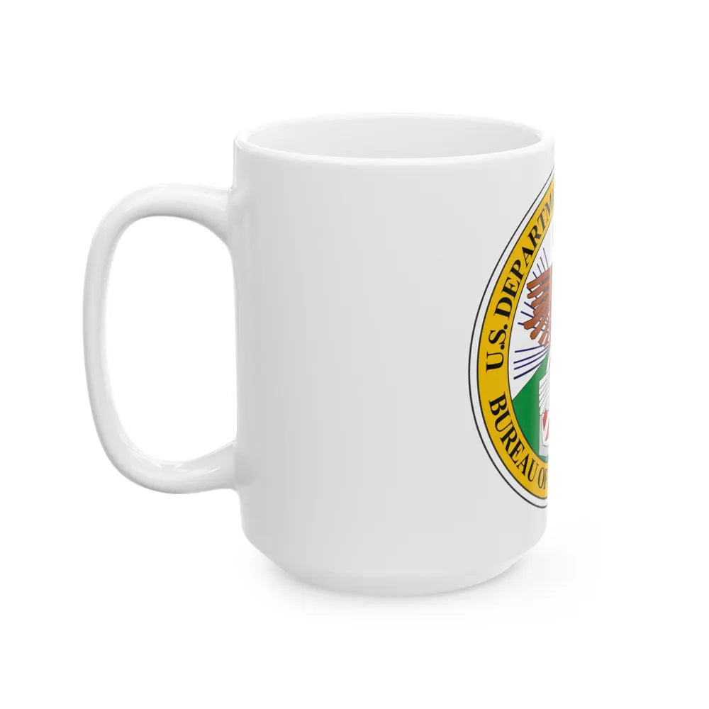 Seal of the United States Bureau of Indian Affairs - White Coffee Mug-Go Mug Yourself