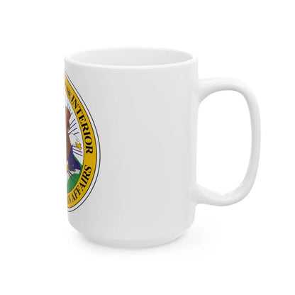 Seal of the United States Bureau of Indian Affairs - White Coffee Mug-Go Mug Yourself