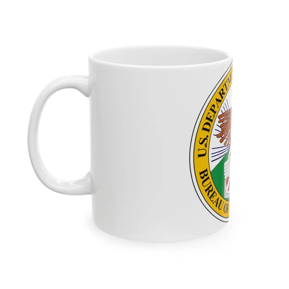 Seal of the United States Bureau of Indian Affairs - White Coffee Mug-Go Mug Yourself