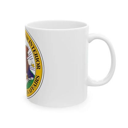 Seal of the United States Bureau of Indian Affairs - White Coffee Mug-Go Mug Yourself