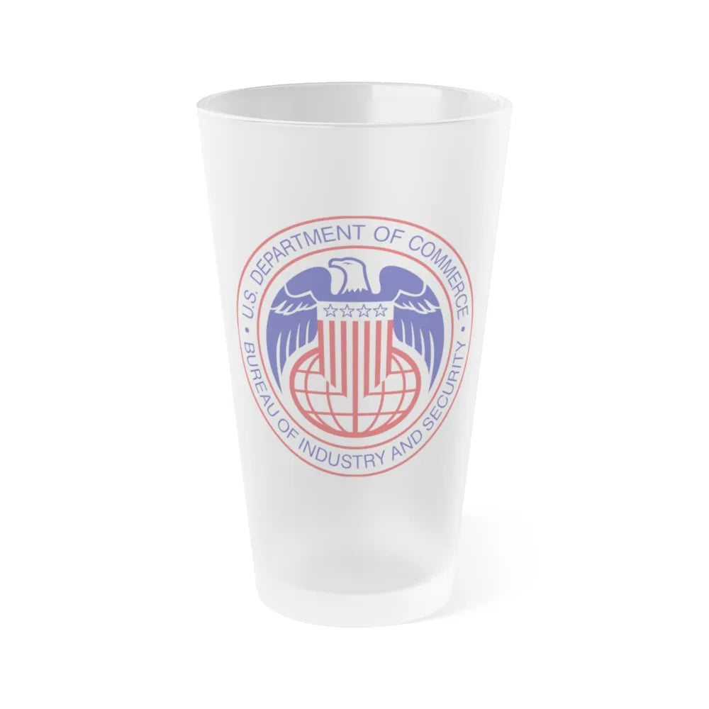 Seal of the United States Bureau of Industry and Security a part of the Department of Commerce - Frosted Pint Glass 16oz-16oz-Frosted-Go Mug Yourself