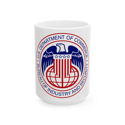 Seal of the United States Bureau of Industry and Security a part of the Department of Commerce - White Coffee Mug-15oz-Go Mug Yourself