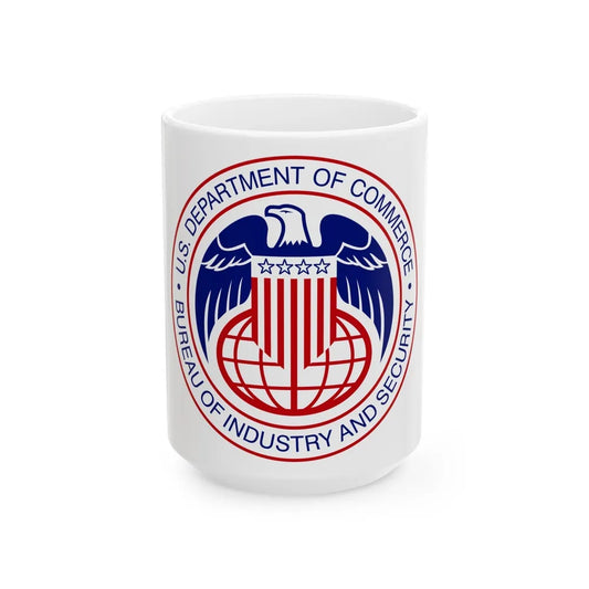 Seal of the United States Bureau of Industry and Security a part of the Department of Commerce - White Coffee Mug-15oz-Go Mug Yourself