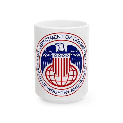 Seal of the United States Bureau of Industry and Security a part of the Department of Commerce - White Coffee Mug 15oz - Go Mug Yourself