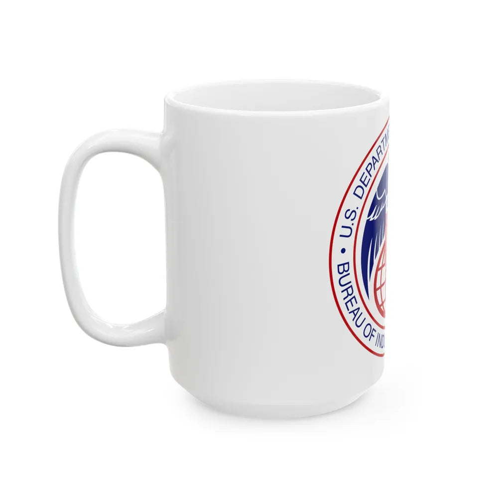 Seal of the United States Bureau of Industry and Security a part of the Department of Commerce - White Coffee Mug-Go Mug Yourself