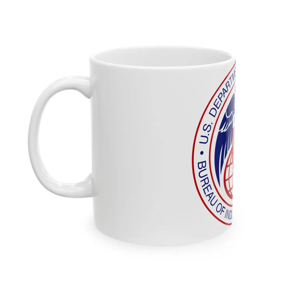 Seal of the United States Bureau of Industry and Security a part of the Department of Commerce - White Coffee Mug-Go Mug Yourself