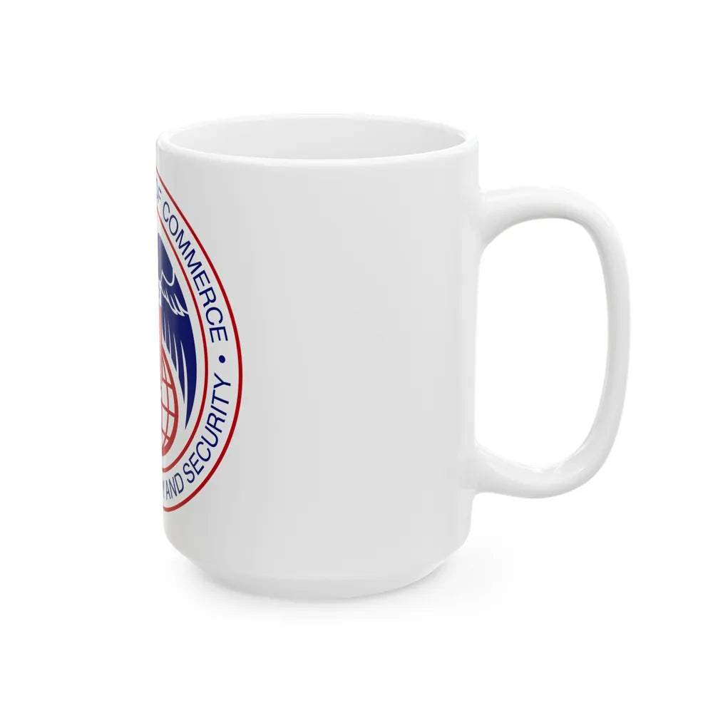 Seal of the United States Bureau of Industry and Security a part of the Department of Commerce - White Coffee Mug-Go Mug Yourself